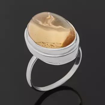 Кольцо цитрин (серебро 925 пр.) размер 18