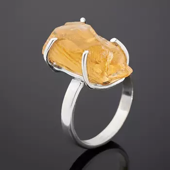 Кольцо цитрин (серебро 925 пр.) размер 18