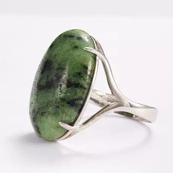 Кольцо цоизит (серебро 925 пр.) размер 19,5