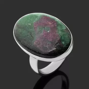 Кольцо цоизит (серебро 925 пр.) (регулируемый) размер 18