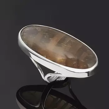 Кольцо флюорит (серебро 925 пр. родир. бел.) (регулируемый) размер 16