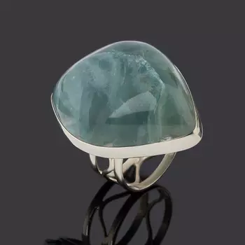 Кольцо флюорит зеленый (нейзильбер) размер 17,5