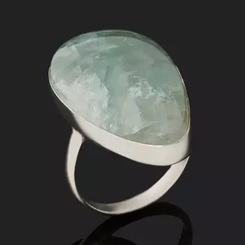 Кольцо флюорит зеленый (нейзильбер) размер 18,5
