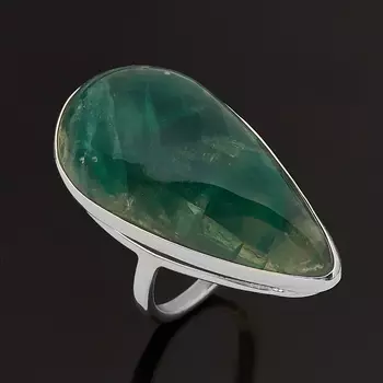 Кольцо флюорит зеленый (серебро 925 пр.) размер 17
