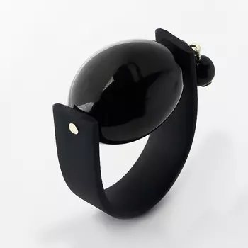 Кольцо гагат (биж. сплав, каучук) (регулируемый) размер 17