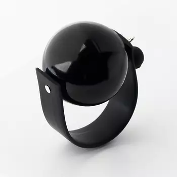 Кольцо гагат (биж. сплав, каучук) (регулируемый) размер 17