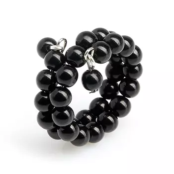 Кольцо гагат (биж. сплав) (регулируемый) размер 17