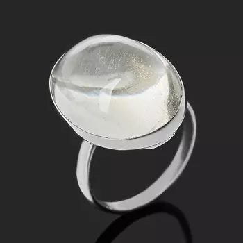 Кольцо горный хрусталь (нейзильбер) размер 17,5