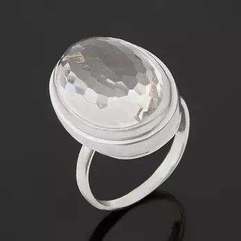 Кольцо горный хрусталь (серебро 925 пр.) огранка размер 17,5