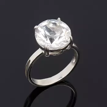 Кольцо горный хрусталь (серебро 925 пр.) огранка размер 17