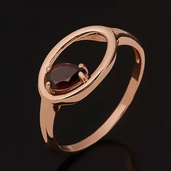 Кольцо гранат альмандин (серебро 925 пр. позолота) огранка размер 18