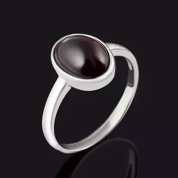 Кольцо гранат альмандин (серебро 925 пр. родир. бел.) размер 17