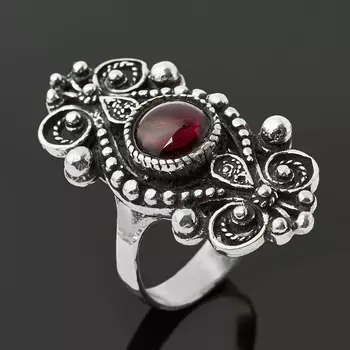 Кольцо гранат родолит (серебро 925 пр. оксидир.) размер 17,5