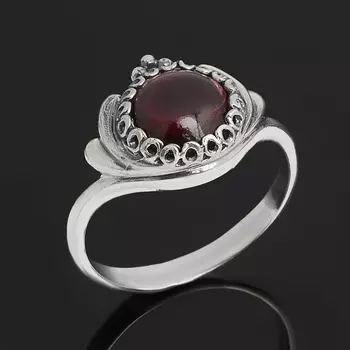 Кольцо гранат родолит (серебро 925 пр. оксидир.) размер 18