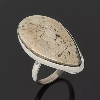 Кольцо халькопирит (дублет) (нейзильбер) размер 18,5