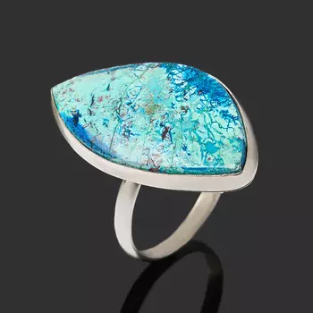 Кольцо хризоколла (дублет) (нейзильбер) размер 18,5