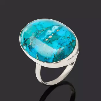 Кольцо хризоколла (нейзильбер) размер 18,5
