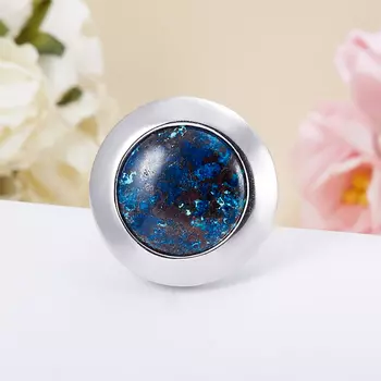 Кольцо хризоколла (серебро 925 пр.) размер 19,5