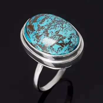 Кольцо хризоколла (серебро 925 пр.) размер 18