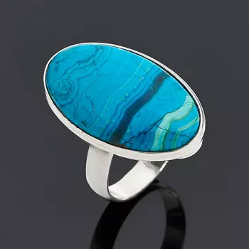 Кольцо хризоколла (серебро 925 пр.) размер 18