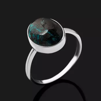 Кольцо хризоколла (серебро 925 пр.) размер 18