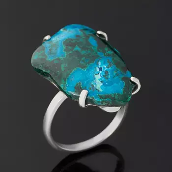 Кольцо хризоколла (серебро 925 пр.) размер 19