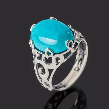 Кольцо хризоколла (серебро 925 пр.) размер 18