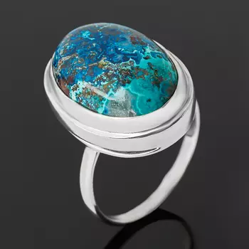 Кольцо хризоколла (серебро 925 пр.) размер 18,5