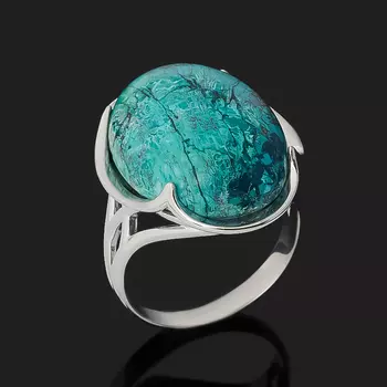 Кольцо хризоколла (серебро 925 пр.) размер 17,5