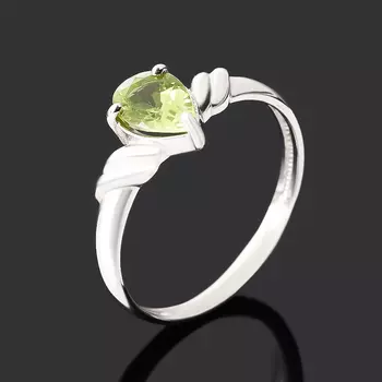 Кольцо хризолит (серебро 925 пр.) огранка размер 16