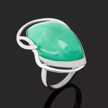 Кольцо хризопраз (нейзильбер) размер 18