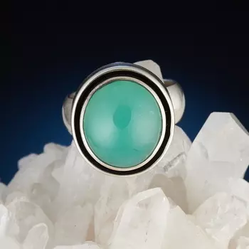 Кольцо хризопраз (серебро 925 пр.) размер 17,5