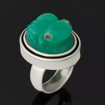 Кольцо хризопраз (серебро 925 пр.) размер 17,5