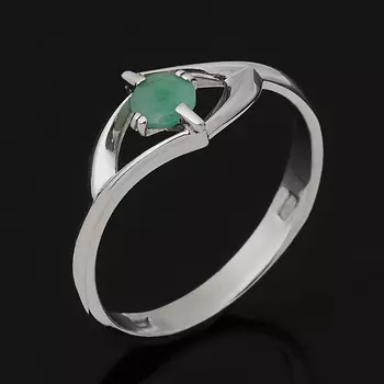 Кольцо изумруд (серебро 925 пр.) огранка размер 18