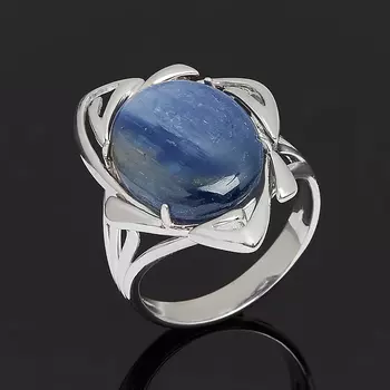 Кольцо кианит синий (серебро 925 пр. родир. бел.) размер 17