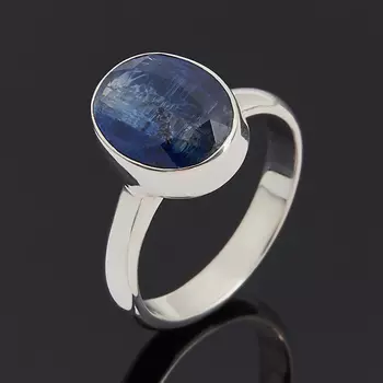Кольцо кианит синий (серебро 925 пр.) огранка размер 18