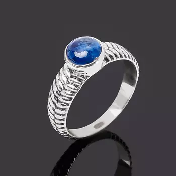 Кольцо кианит синий (серебро 925 пр. оксидир.) размер 19