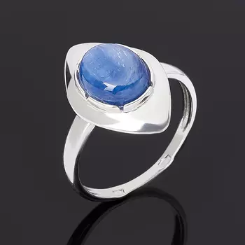 Кольцо кианит синий (серебро 925 пр. родир. бел.) размер 16,5