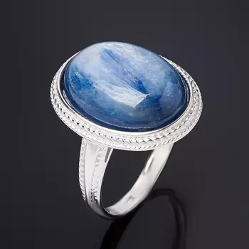 Кольцо кианит синий (серебро 925 пр. родир. бел.) размер 17