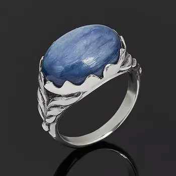 Кольцо кианит синий (серебро 925 пр. оксидир.) размер 17