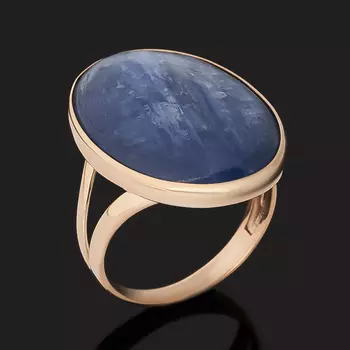 Кольцо кианит синий (серебро 925 пр. позолота) размер 18,5