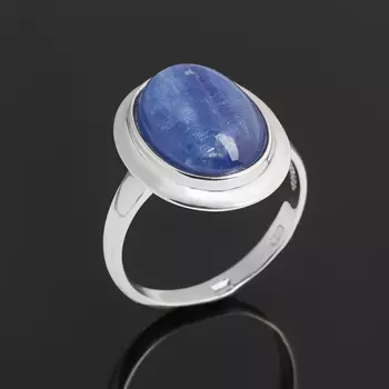 Кольцо кианит синий (серебро 925 пр. родир. бел.) размер 18