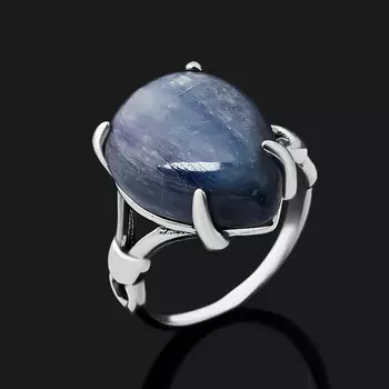 Кольцо кианит синий (серебро 925 пр. оксидир.) размер 17