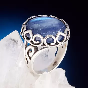Кольцо кианит синий (серебро 925 пр.) размер 18,5