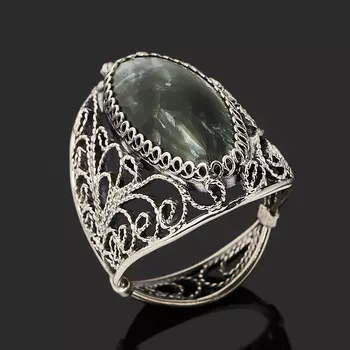 Кольцо клинохлор (серафинит) (нейзильбер) размер 18,5