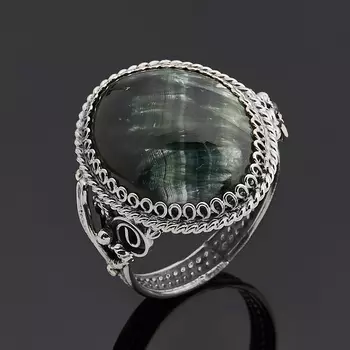 Кольцо клинохлор (серафинит) (нейзильбер) размер 18,5