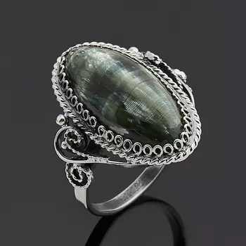 Кольцо клинохлор (серафинит) (нейзильбер) размер 17,5