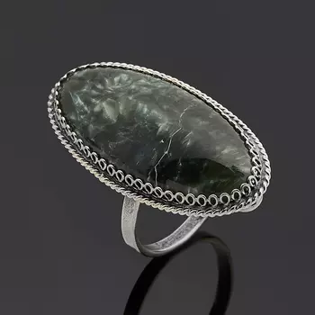 Кольцо клинохлор (серафинит) (нейзильбер) размер 18