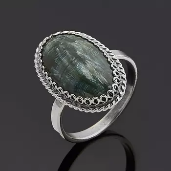 Кольцо клинохлор (серафинит) (нейзильбер) размер 16,5
