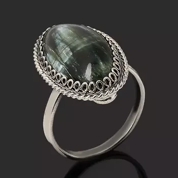 Кольцо клинохлор (серафинит) (нейзильбер) размер 17